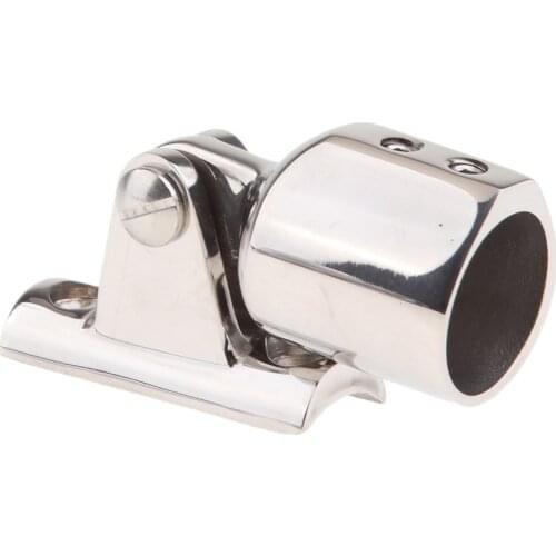 Deck Hinge Mount Bimini Top Tube 1 Inch Eye End for Boat Stainless Steel