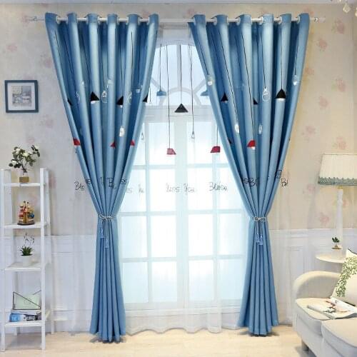 Nordic Curtains Modern Minimalist Lighting Embroidery Finished Product Customization Curtains for Living Dining Room Bedroom