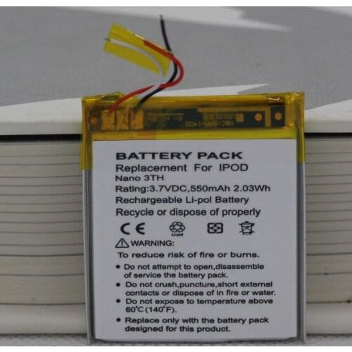 Battery For Nano 3 gen Battery Replacement 3.7V Li-ion Replacement Battery with repair tools