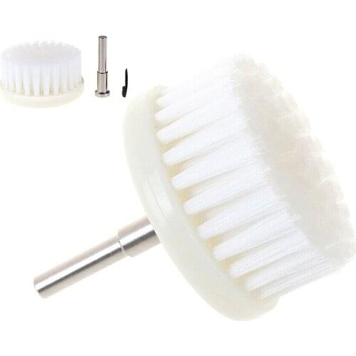 Bath Fabric Brush Head Soft Drill Powered For Cleaning Car Carpet 60mm White