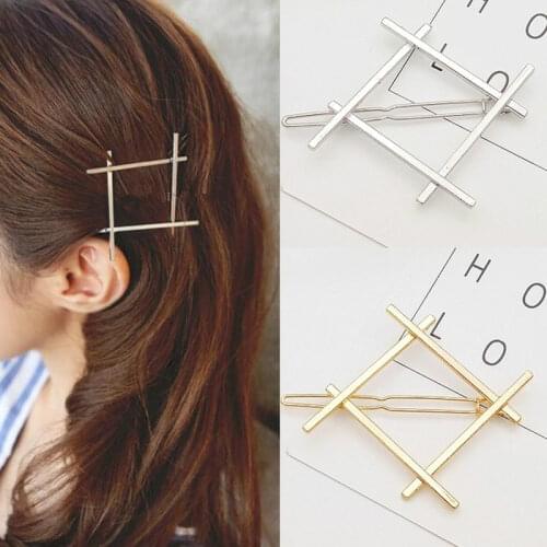 1 Pcs Fashion Hair Clip For Women Elegant Design Eight Character Pin Clip Barrette Stick Hairpin Hair Pins Head Accessorie