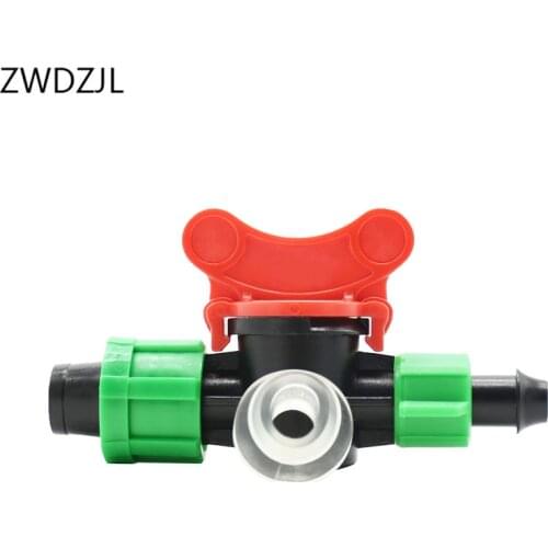 Garden tap Drip tape 5/8" irrigation water valve 5/8 hose Mini Valve waterstop connectors O-ring 16mm" barb Drip adapter 1pcs