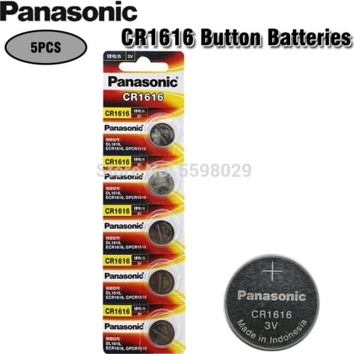 5Pcs/Lot Panasonic 100% Original CR1616 Button Cell Battery For Watch Car Remote Key cr 1616 ECR1616 GPCR1616 3v Lithium Battery