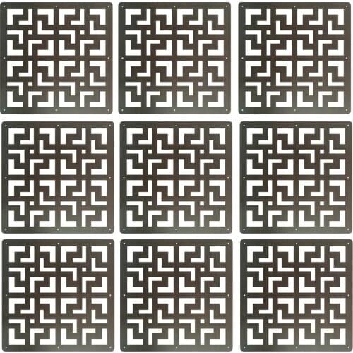 9pcs Wooden Room Divider Hanging Screen for Bedroom Dining Room Study Hotel Office Home Decoration Room Partition