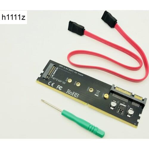 DDR to M.2 SSD Adapter Raiser Memory DDR4 Card Slot to B Key M.2 NGFF SSD Converter Card SATA to M2 Supports 2230 2242 2260 2280