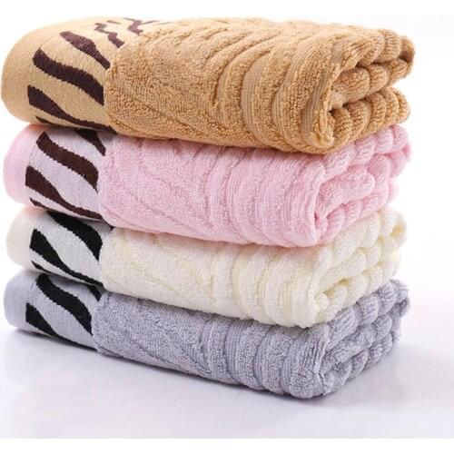 Bamboo Fiber Face Towel Solid Stripe Hand Towels Home Bathroom Hotel for Adults Kids 33x75cm Toalla Facial Visage Serviette