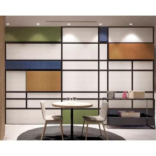 Beibehang Custom wallpaper 3d photo mural fashion retro geometric square plaid fabric 3d sofa background wall papers home decor