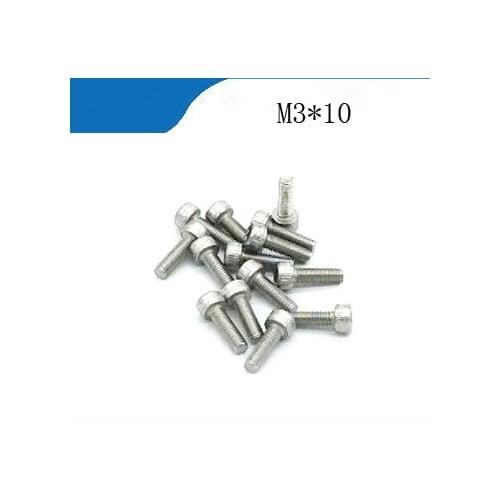 Free shipping M3*10 20pcs 304 stainless steel hexagon socket head cap screw,DIN912 bolt satinless nails,bolts,reveter