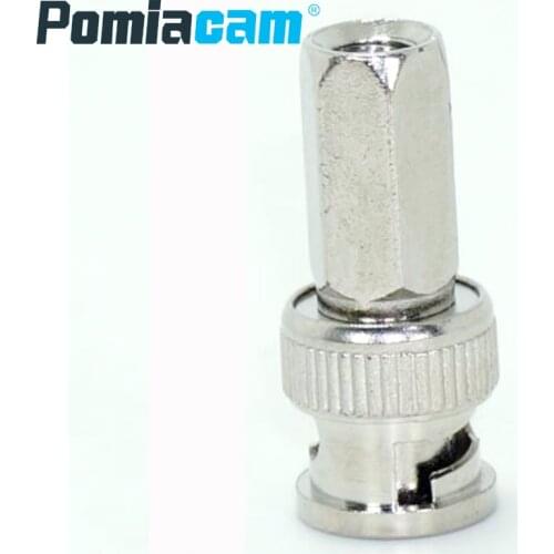 B-1F 10pcs/lot Solderless BNC Male to RG59 Hexagon Shape Monitor Video Cable Connector Hexagon RF Connector Safety Accessories