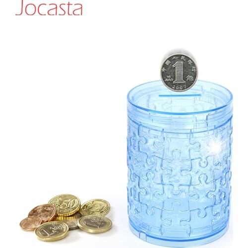 3D Crystal Building Block Assembly Cute Piggy Bank Money Box Jigsaw Puzzle Model Decoration Creativity Gift Kid Toy For Children