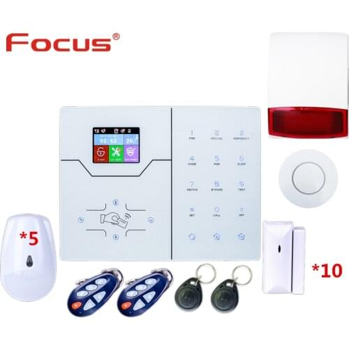 DIY French Menu HA-VGW Wifi Alarm GSM Smart Home Security Alarm System With Touch Screen Text Menu Alarm System Built In Siren