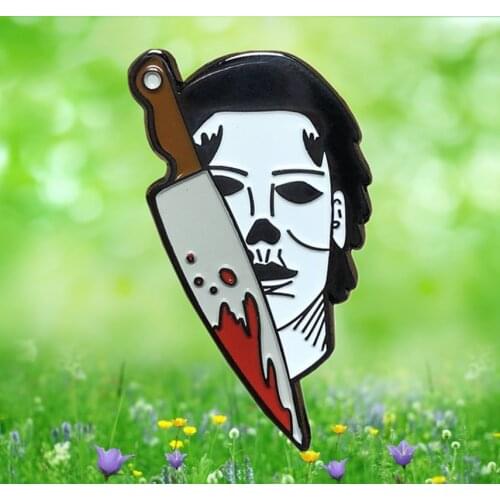 Michael Myers knife John Carpenter Halloween slasher Enamel Pin Horror Icon Movie brooch