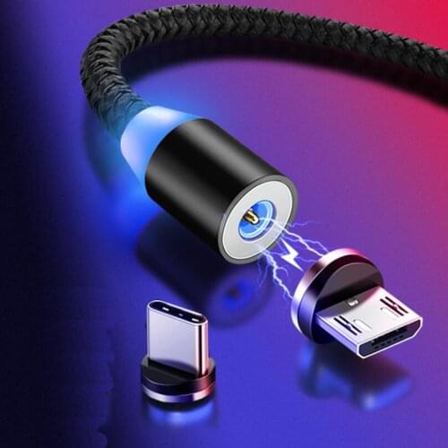 Magnetic Cable Micro USB Type C Charger For Samsung Huawei Android Phones Fast Charging Magnet Charge Wire Cord For iphone 11