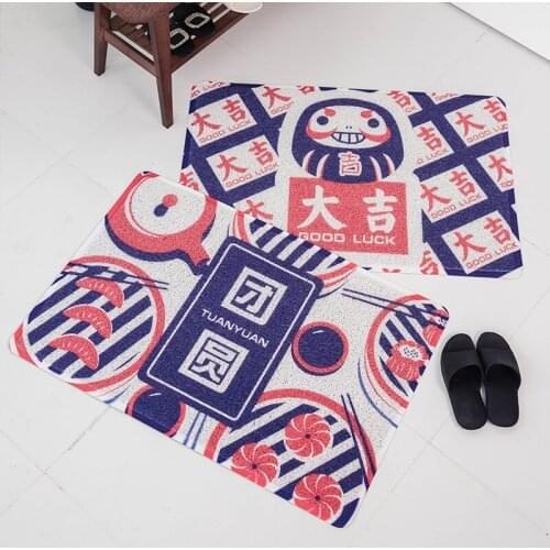 Happy event many enter the door floor mat household pvc floor mat waterproof anti-slip bathroom rug Chinese style doormat