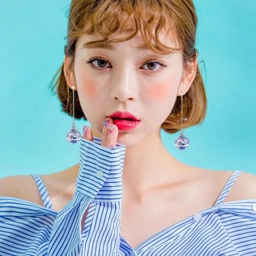 2021 new luxury earrings jewelry ladies shiny AB transparent bubble ball glass water drop earrings fashionable dazzling jewelry