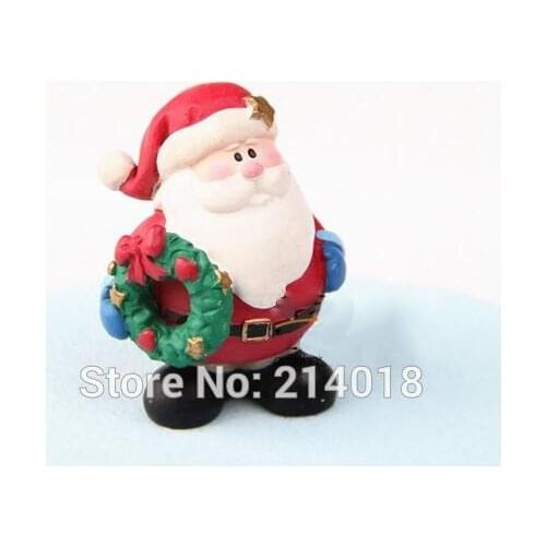 New year decoration 3D wreath Santa Claus Silicone Mold Sugar Cake Decorative DIY Chocolate Mould candle soap molds