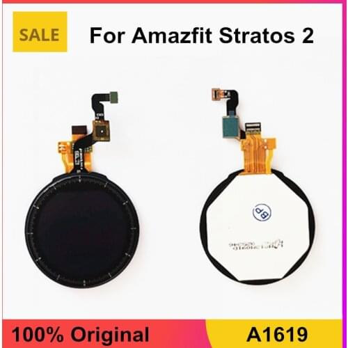 Original LCD For Amazfit Stratos 2 A1619 Smart Watch Screen Replacement For Amazfit Stratos 2 LCD Display Touch Screen Digitizer