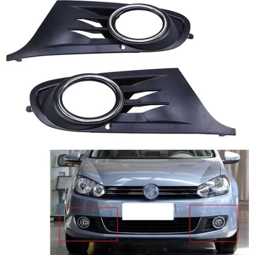 Front Fog Light Grille Fit For VW Golf MK6 10-13 Pair Grill