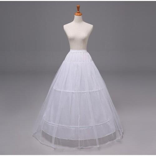 Fast Shipping White 2 Hoops Petticoat Crinoline Slip Underskirt For Wedding Dress Bridal Gown In Stock EE2530