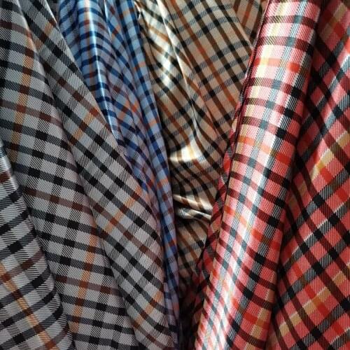 Satin fabric Glossy Tilda DIY Satin Fabric check Polyester printed Satin Charmeuse Fabrics 1 Meter