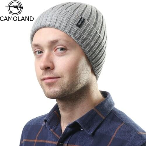 Wool Beanies Knit Mens Winter Hat Caps Skullies Bonnet Winter Hats For Men Women Beanie Warm Baggy Outdoor Sports Hat Fleece