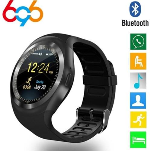 Smart Watch Y1 Touch Screen Fitness Tracker Smartwatch Men Women Wearable Watch Support SIM TF Bluetooth i7 or i7s Tws Earphone