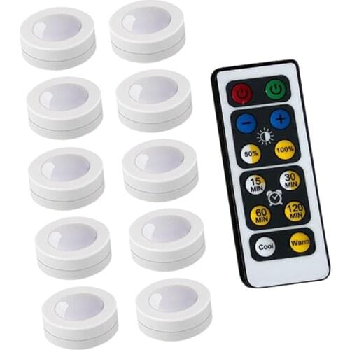 Xsky Under Cabinet Light Wireless Dimmable Touch Sensor LED Night Lamps Battery Power Remote Control Suitable for Kitchen Stair