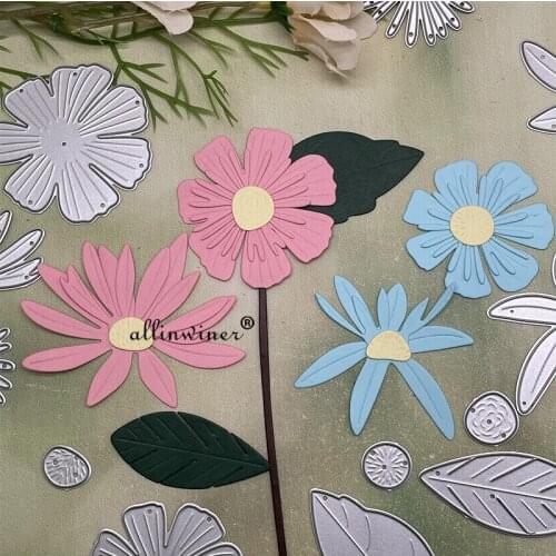 New Three flower series Metal Cutting Dies Stencils For DIY Scrapbooking Decorative Embossing Handcraft Die Cutting Template