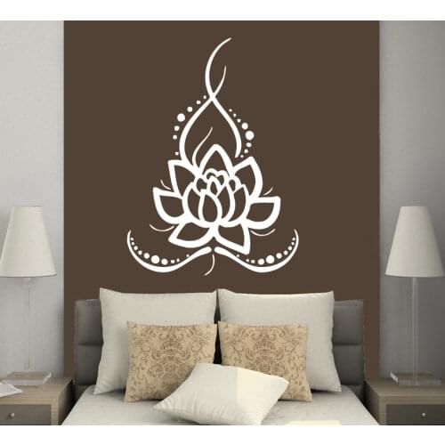 Removable Home Wall Stickers Vinyl Decals Yoga Lotus Indian Buddha Stickers Mural Room Decals CW-38