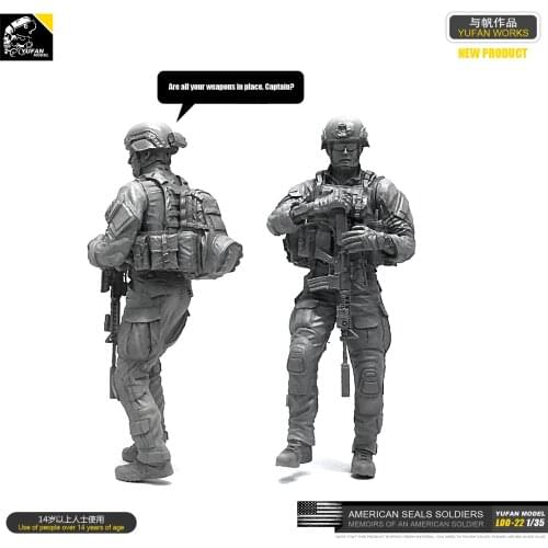 1/35 Resin Figure Model Kit Resin Soldier Of Us Seal DIY toy self-assembled Loo-22