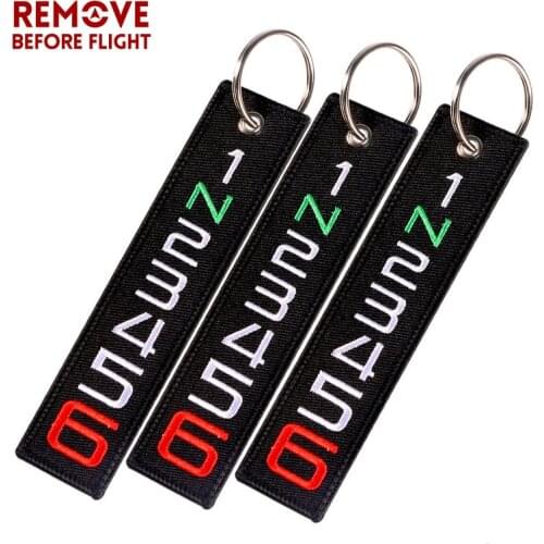 3PCS motorcycle keychain Car Key Chain 6 5 4 3 2 1 Embroidery Motorcycles Key Ring Bijoux chaveiro para for Cars Gifts Key Tag