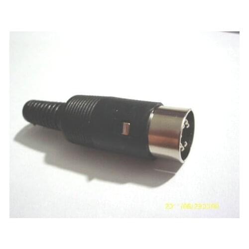 50 pcs 7 Pin DIN Plug Connector with Plastic Handle adapter black