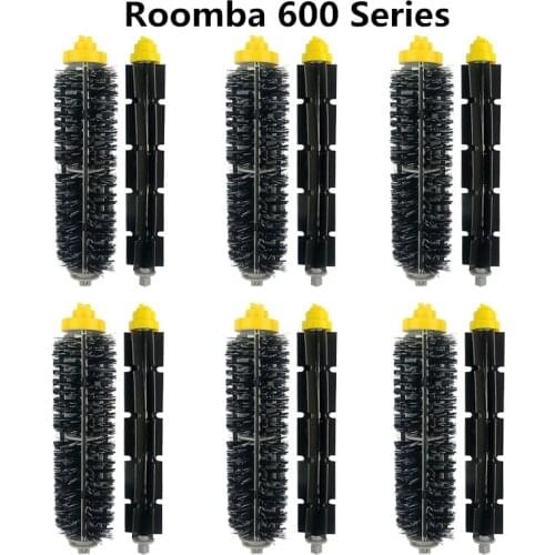 6set washable Accessories Side brush For irobot Roomba 600 Series 621 625 630 640 650 660 670 Robotic Vacuum Cleaner Spare Part