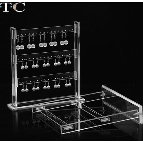 Earring Display Stand Acrylic Showing Holder Earrings Storage Organizer Transparent Jewelry Display Holder