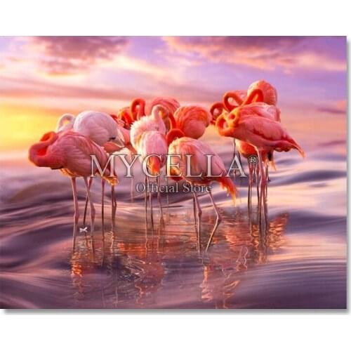 DIY Diamond Painting Flamingos Diamond Embroidery Cross Stitch Home Decoration Dmc Needlework Mosaic Full Rhinestone Christmas