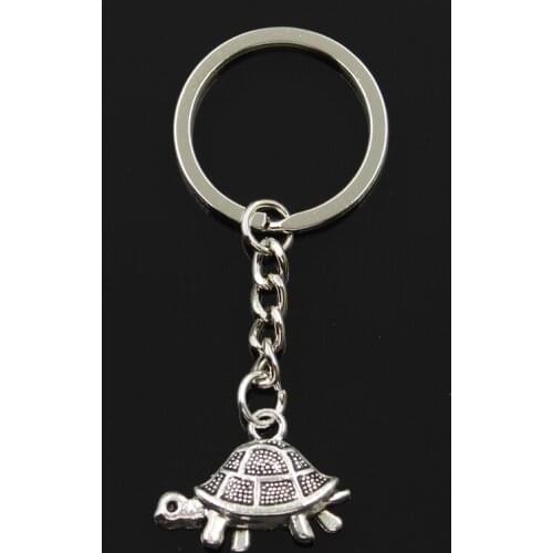Keychain 19*27mm tortoise turtle sea Pendants DIY Men Jewelry Car Key Chain Ring Holder Souvenir For Gift