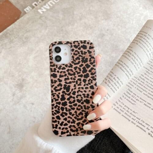 Retro Leopard Korean fashion Phone Case for apple iPhone 12 11 Pro Max Xr Xs Max 6s 7 8 Plus 12 mini 7Plus case Cute soft cover
