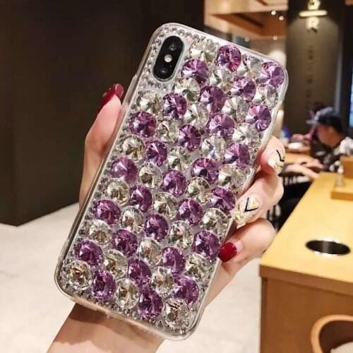 LaMaDiaa Phone Case For Huawei Honor8 9 10 20 Lite V10 V20 V30 7X 8X 9X Nova3 4 5 Luxury Rhinestones Glitter case cover Crystal