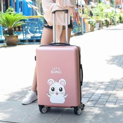 20"22"24"26"carry-on Suitcase with wheels Girl and kids pink red lovely luggage travel bag trolley bags childrens suitcases