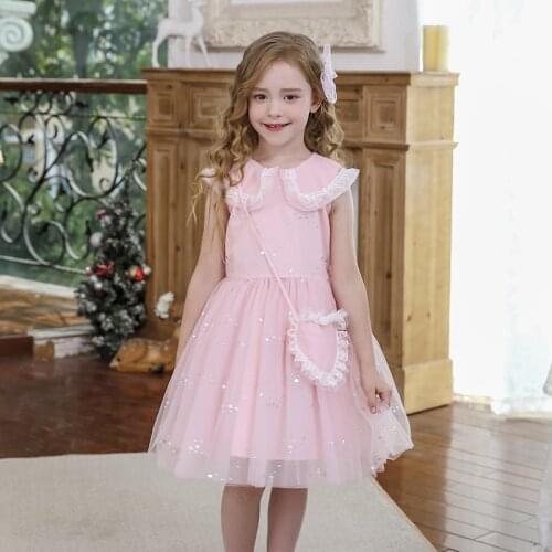 Baby Girls Sequins dresses summer 2021 new girl princess sweet dress children clothing for girls school costume 3 5 7 8 10 Years