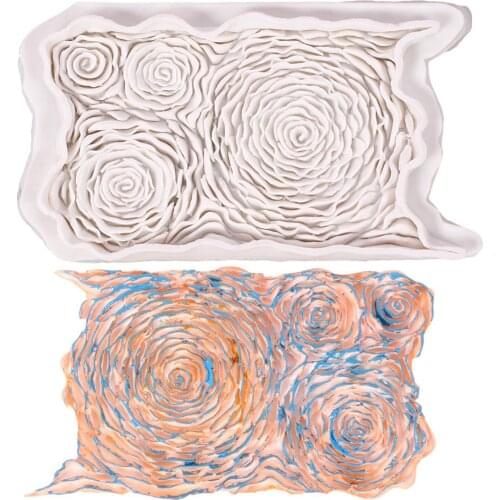 Tree Bark Shape Modeling Cake Decoration Tools Rose mould Fondant Chocolate Pudding Cookie Soap Silicone Mold