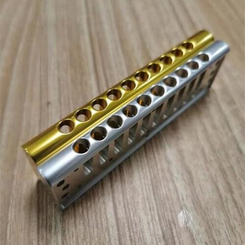 Aluminum Alloy 10 Holes Harmonica Comb Part for Hohner SP20 professional Metal Harp Comb Muisc Lovers DIY Gift