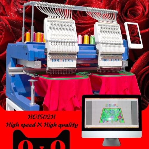 HO1502H dahao system tajima type 2 head embroidery machine