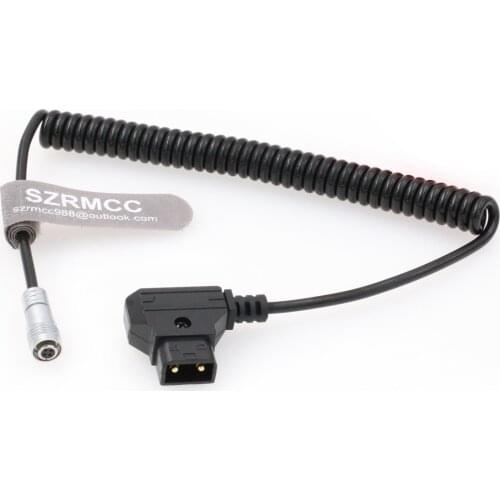 IKAN Portkeys BM5 BM7 HH7 HS7T Monitor Coiled Power Cable D-tap to XS6 4 Pin Female Plug