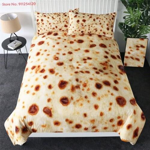 Burrito Bedding Set Food Series Duvet Cover Single Double Queen King Size Bed Linen Set 2/3 Piece Kids Bed Comforter Cover Set