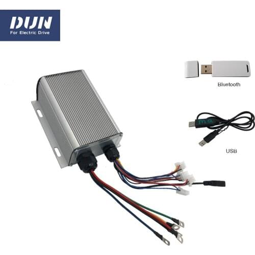 Brushless DC 12mos 45A SVMC7545 Sine Wave Controller with Bluetooth Adapter for Electric Bike Bicycle 1000w Motor