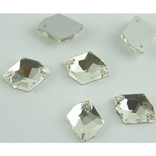 Crystal Sew On Rhinestones Pear Shape Glass Sew-On Stones Weird Shape Full sizeds Clear Shiny Flatback Droplet Sewing Strass