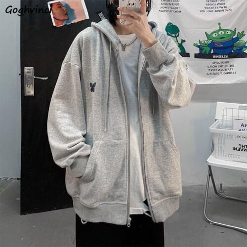 Basic Jackets Women Hooded Simple All-match Zipper Oversize Womens Jacket Leisure Soft Harajuku Korean Trendy Printed Students