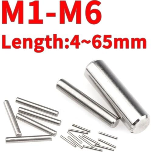 M1 M1.5 M2 M2.5 M3 M3.5 M4 M5 M6 Cylindrical Pin Locating Dowel 304 Stainless Steel