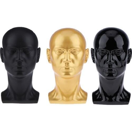 Professional Male Mannequin Displaying Head Manikin Head for Wigs Hair Making Mannequin Glasses Cap Hat Display PVC Model